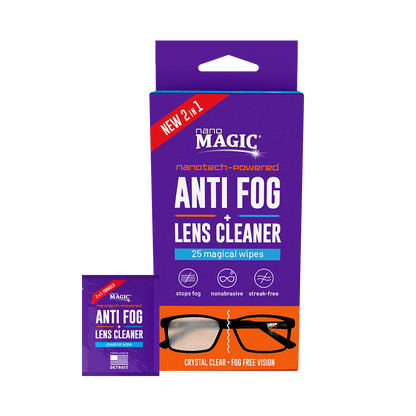 Anti Fog + Lens Cleaner 25pk Wipes [40ct/case]