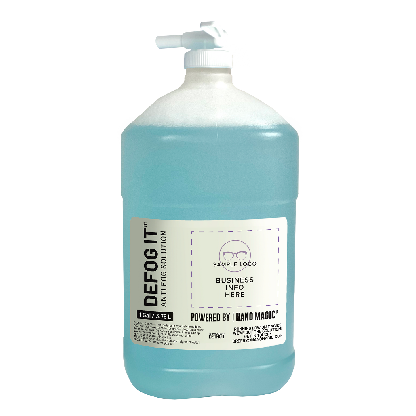 Custom Anti Fog: Defog It Refill Jug -1 Gallon (Case 4ct)